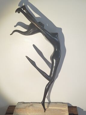 🩶*Missing Base* Art Nouveau Bronze Statue 18"